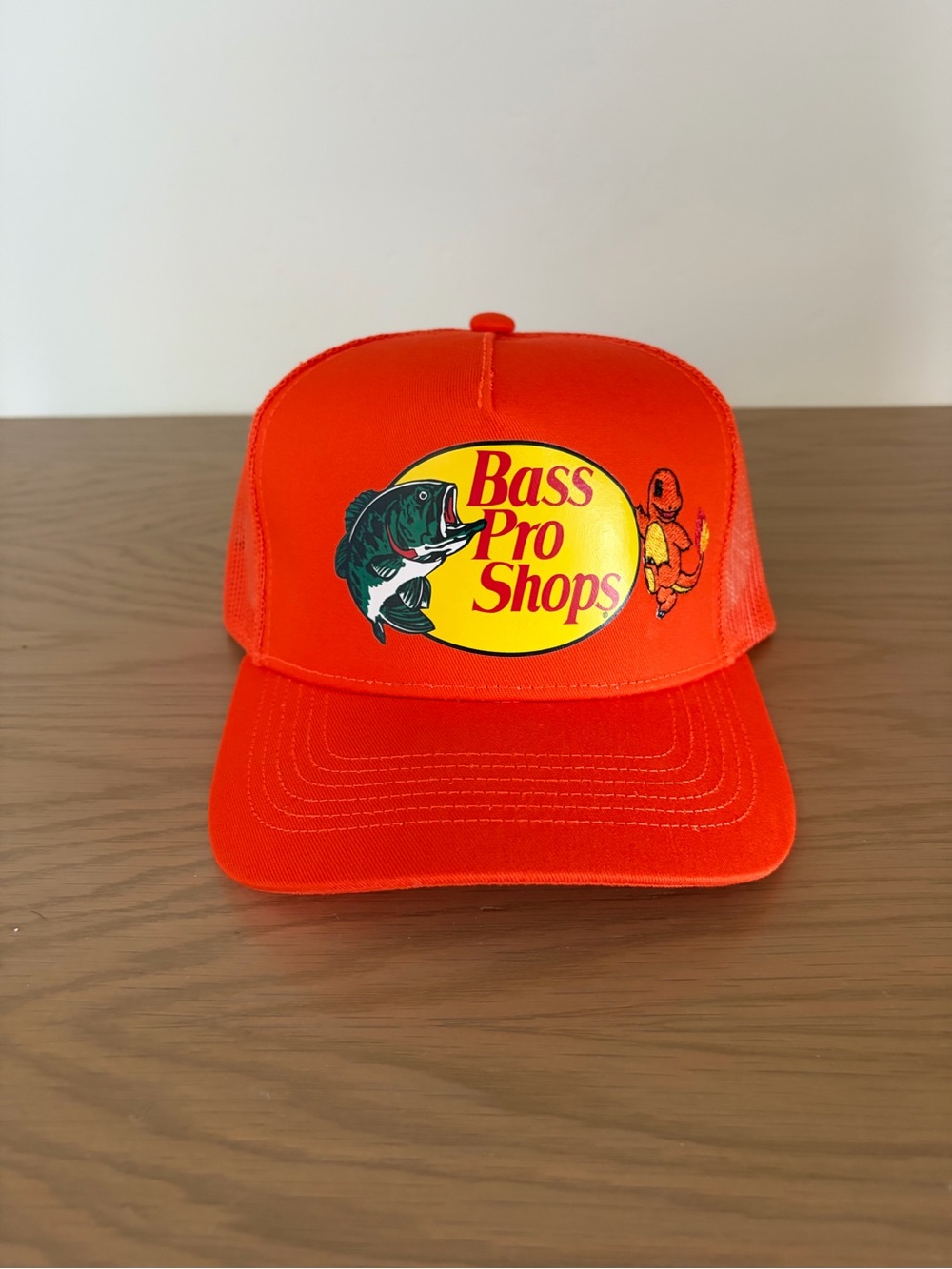 Custom Embroidered Bass Pro Shops Bright Orange Trucker Hat